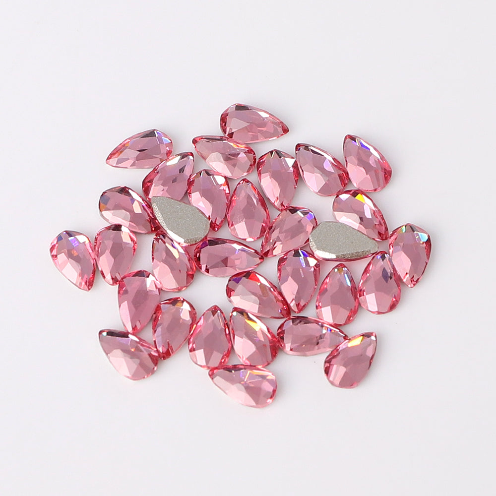 Raindrop Shape Multi Colors Small Size Glass Beveled Flat Back Fancy Rhinestones For Nail Art WholesaleRhinestone