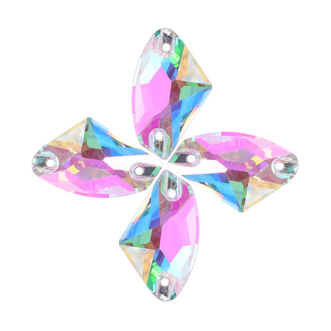 Crystal Phantom Galactic Shape High Quality Glass Sew-on Rhinestones