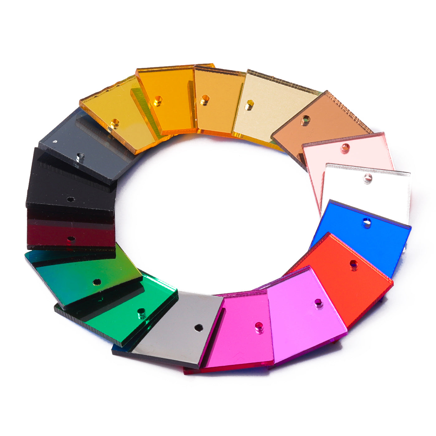 Square Shape Multi Colors Acrylic Sew-on Mirror For Dance Costume WholesaleRhinestone