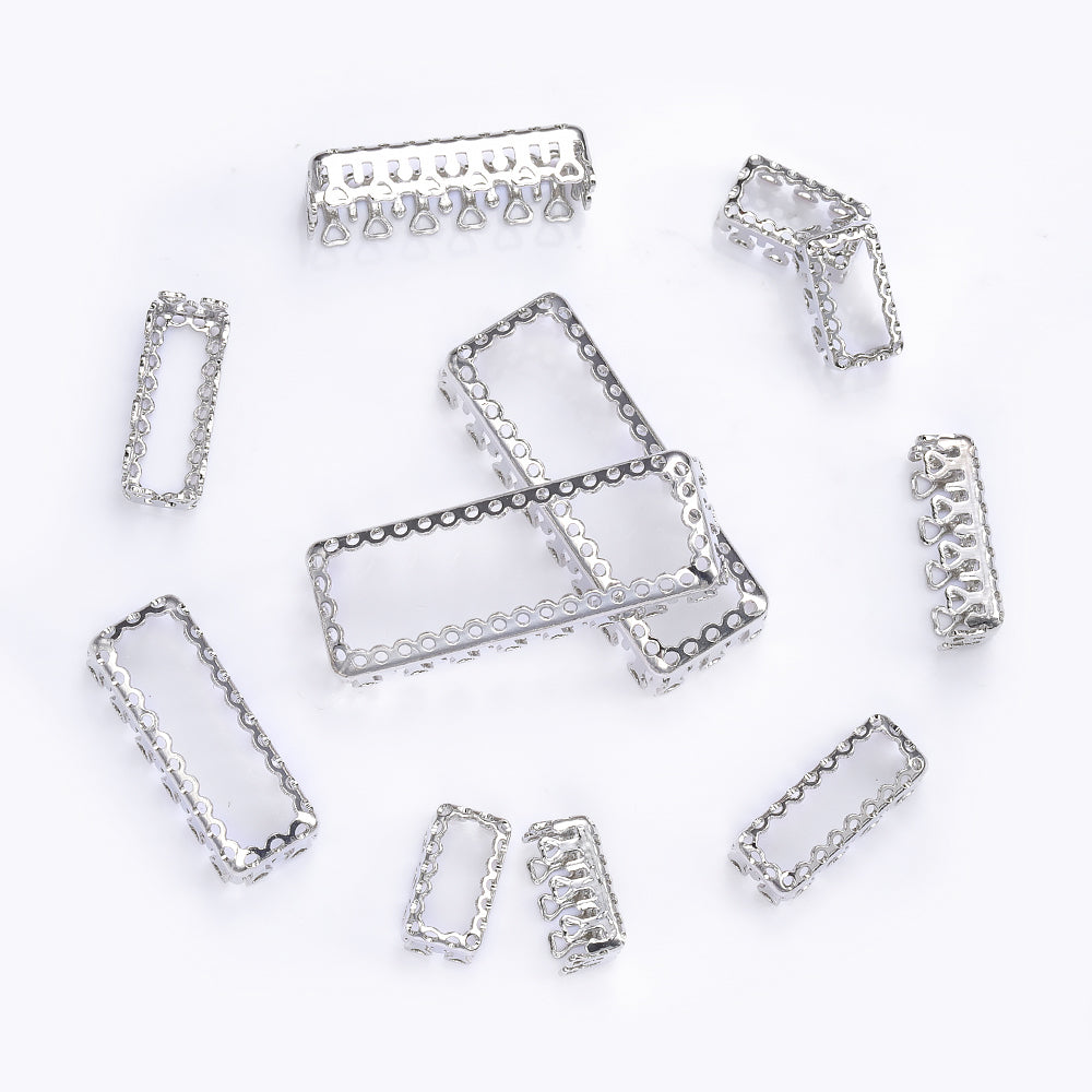 Princess Baguette Shape High-Quality Sew-on Nest Hollow Claw For Rhinestone Claw settings