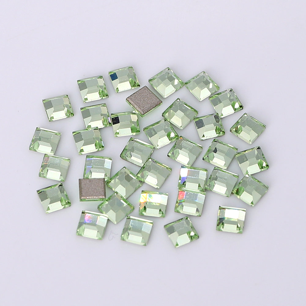 Square Shape Multi Colors Small Size Glass Beveled Flat Back Fancy Rhinestones For Nail Art WholesaleRhinestone