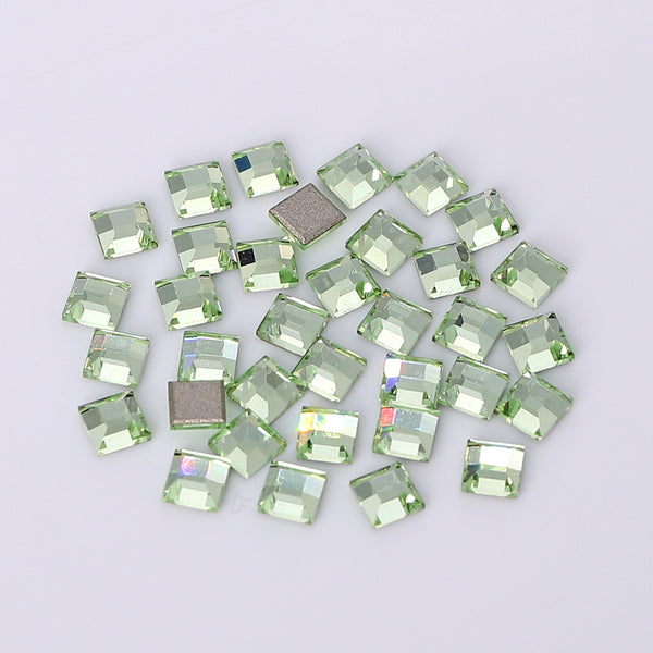 Square Shape Multi Colors Small Size Glass Beveled Flat Back Fancy Rhinestones For Nail Art WholesaleRhinestone