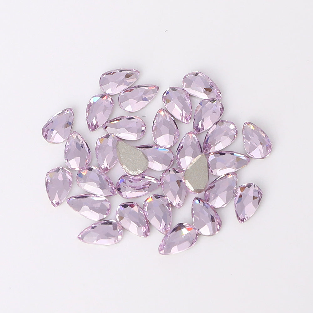 Raindrop Shape Multi Colors Small Size Glass Beveled Flat Back Fancy Rhinestones For Nail Art WholesaleRhinestone