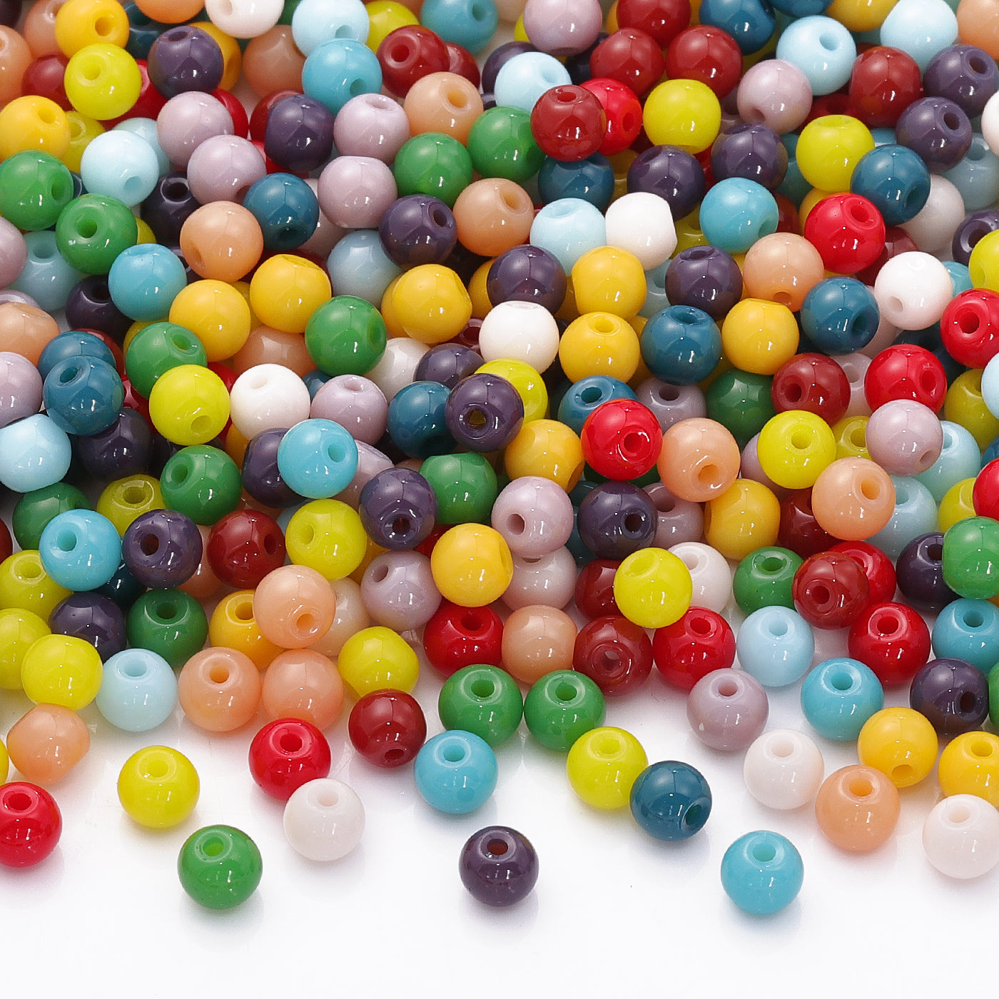 Various Colors 4.5 MM Round Shape Glass Seed Beads for Bracelets and Jewelry Making In Bulk Package WholesaleRhinestone