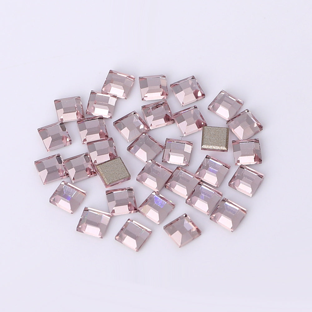 Square Shape Multi Colors Small Size Glass Beveled Flat Back Fancy Rhinestones For Nail Art WholesaleRhinestone