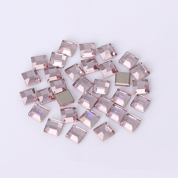 Square Shape Multi Colors Small Size Glass Beveled Flat Back Fancy Rhinestones For Nail Art WholesaleRhinestone