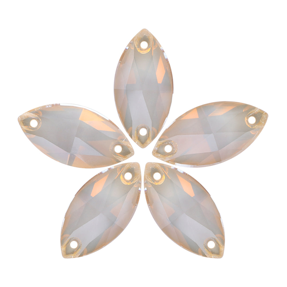 Silk AM Navette Shape High Quality Glass Sew-on Rhinestones WholesaleRhinestone