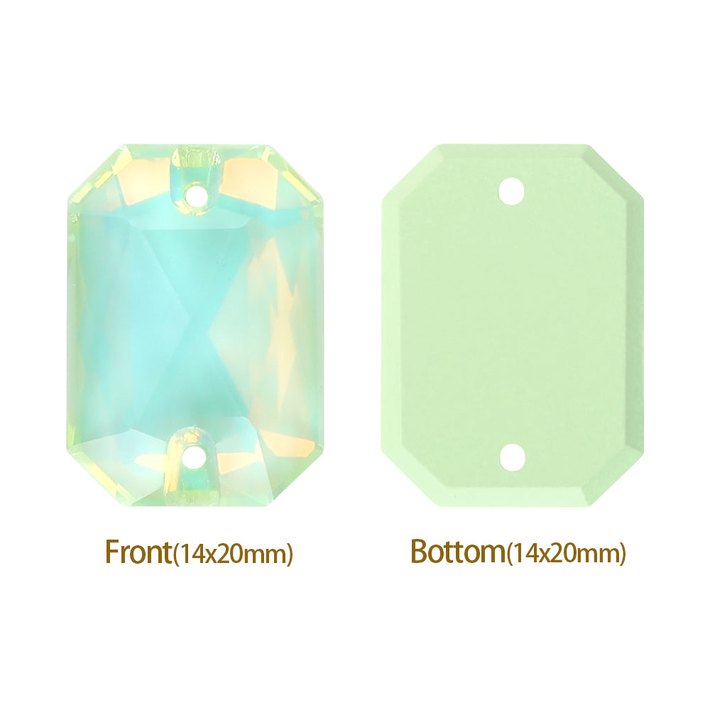 Light Azore AM Octagon Shape High Quality Glass Sew-on Rhinestones WholesaleRhinestone