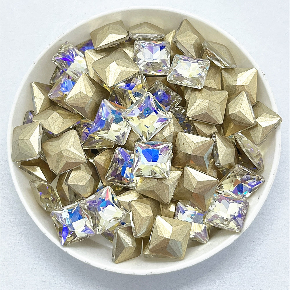 Moonlight Princess Square Shape Glass Pointed Back Fancy Rhinestones WholesaleRhinestone