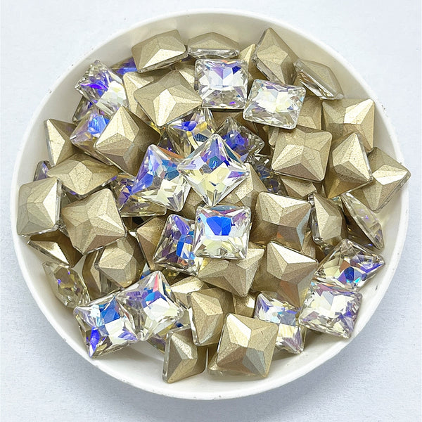 Moonlight Princess Square Shape Glass Pointed Back Fancy Rhinestones WholesaleRhinestone