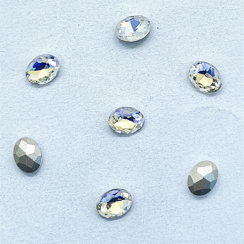 Moonlight Oval Shape Glass Bernio Shinestones Fancy Sinestones Immagine principale del prodotto