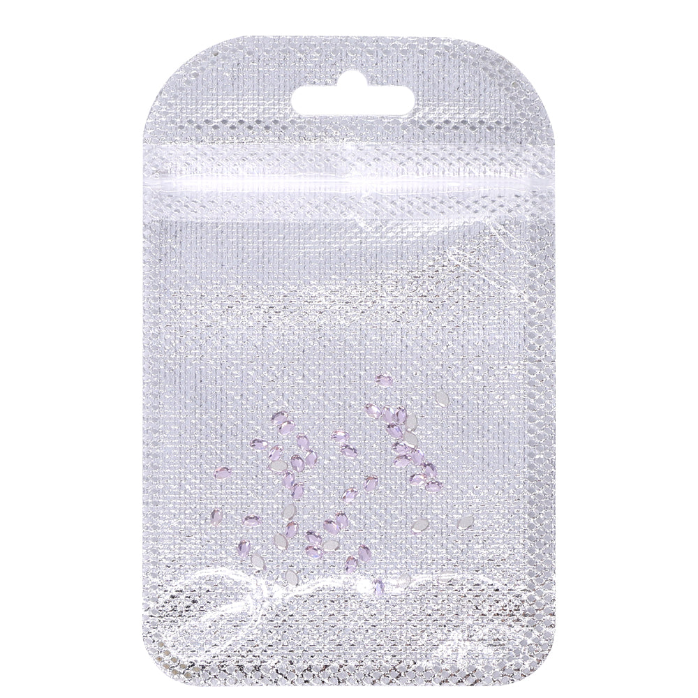 Oval Shape Multi Colors Small Size Glass Beveled Flat Back Fancy Rhinestones For Nail Art WholesaleRhinestone