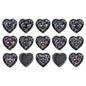 Mixed Colors Heart Shape Hematite Plated High-Quality Sew-on Alloy Charms Inlaid Cubic Zirconia WholesaleRhinestone