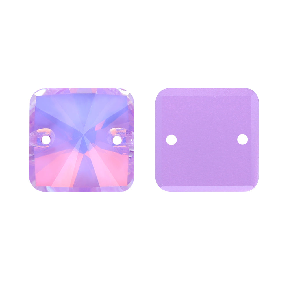 Lavender AM Rivoli Square Shape High Quality Glass Sew-on Rhinestones Secondary image