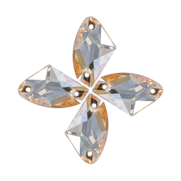 Golden Shadow Galactic Shape High Quality Glass Sew-on Rhinestones WholesaleRhinestone