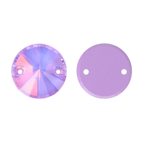 Lavender AM Rivoli  Shape High Quality Glass Sew-on Rhinestones