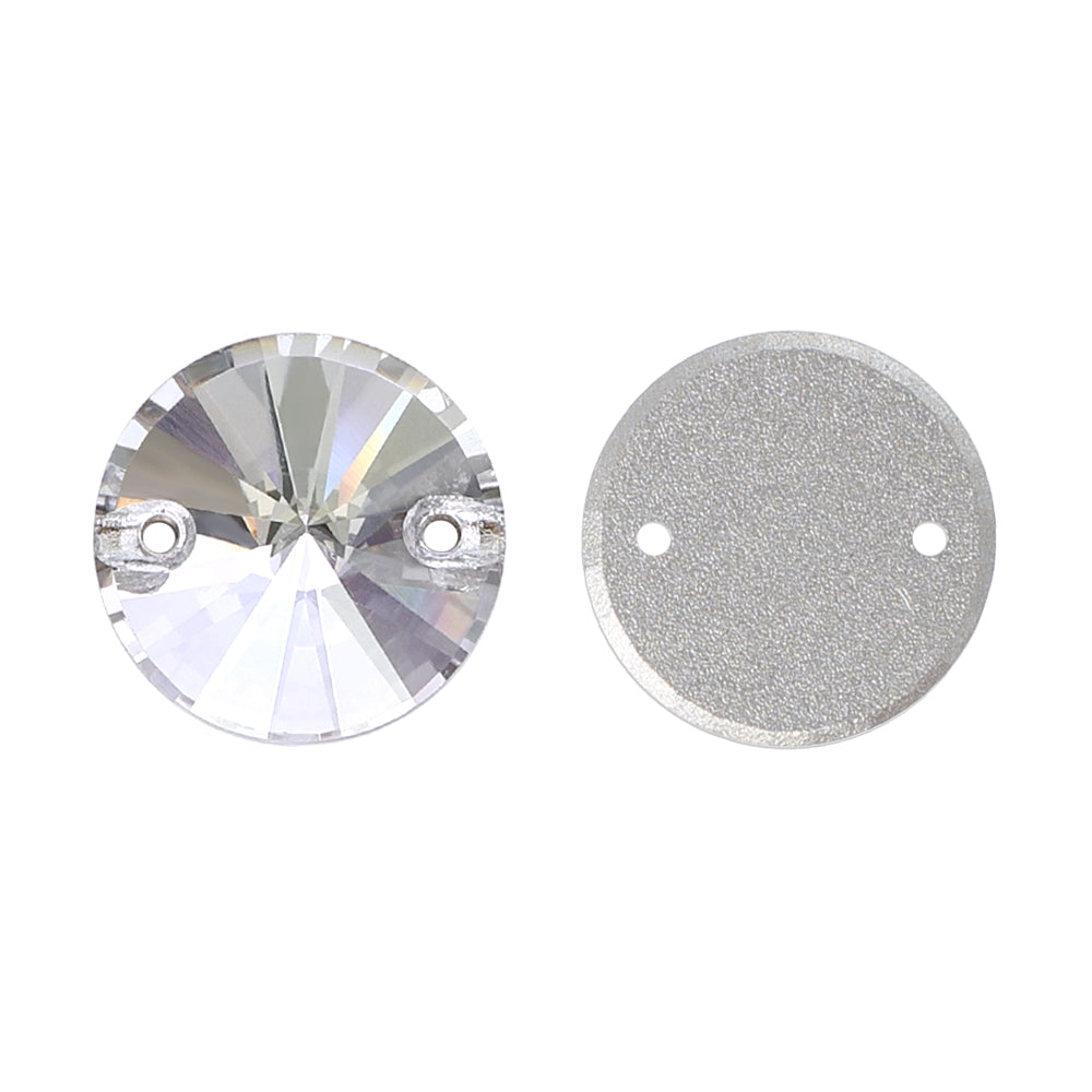 Zilveren schaduw Rivoli Vorm Hoogwaardige Glas Sewing-On Rhinestones Secundaire afbeelding