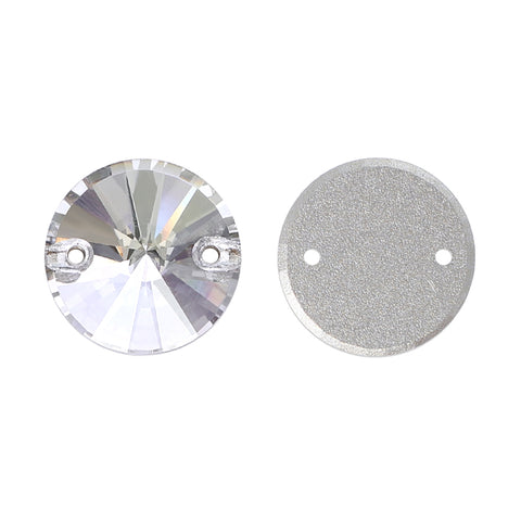 Zilveren schaduw Rivoli Vorm Hoogwaardige Glas Sewing-On Rhinestones Secundaire afbeelding