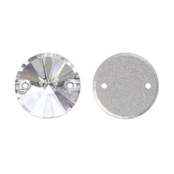 Silver Shade Rivoli  Shape High Quality Glass Sew-on Rhinestones WholesaleRhinestone