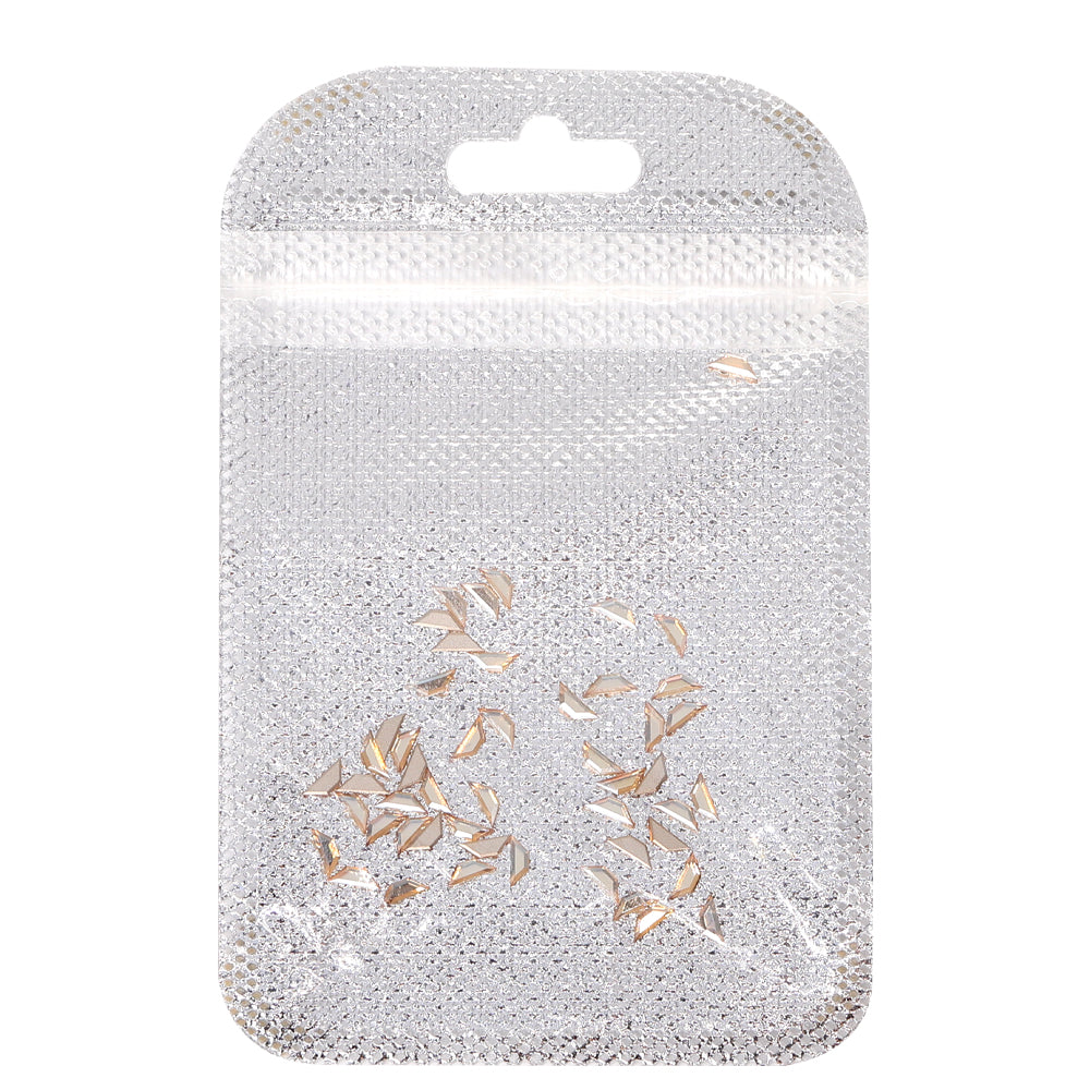 Trapeze Shape Multi Colors Small Size Glass Beveled Flat Back Fancy Rhinestones For Nail Art WholesaleRhinestone