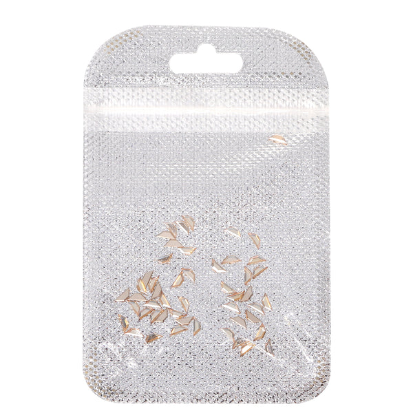 Trapeze Shape Multi Colors Small Size Glass Beveled Flat Back Fancy Rhinestones For Nail Art WholesaleRhinestone
