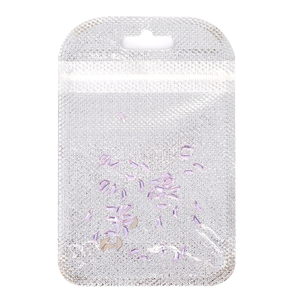 Trapeze Shape Multi Colors Small Size Glass Beveled Flat Back Fancy Rhinestones For Nail Art WholesaleRhinestone