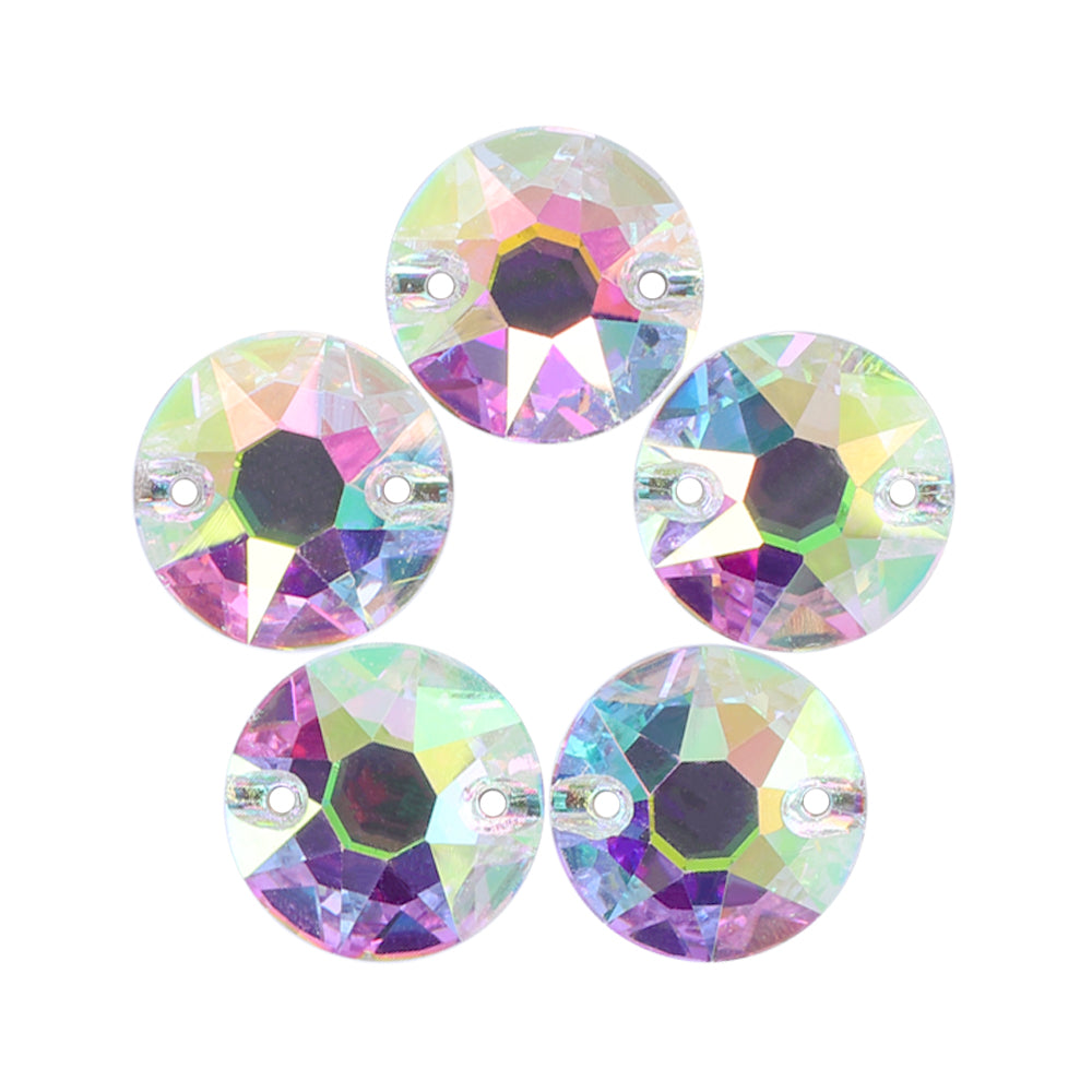 Crystal Phantom XIRIUS Round Shape High Quality Glass Sew-on Rhinestones WholesaleRhinestone Imagen principal del producto