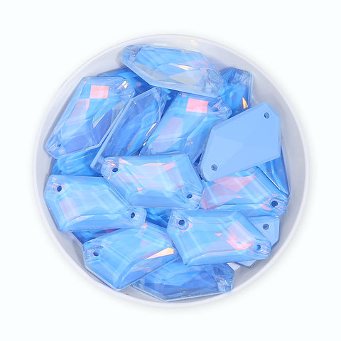 Light Sapphire AM De-Art Shape High Quality Glass Sew-on Rhinestones