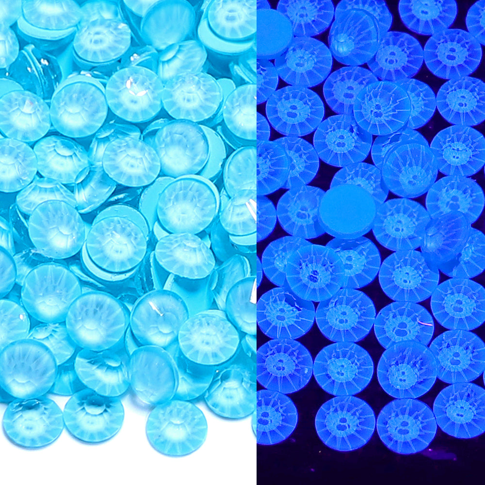 Neon Ice Blue Glass FlatBack Neon Rhinestones WholesaleRhinestone