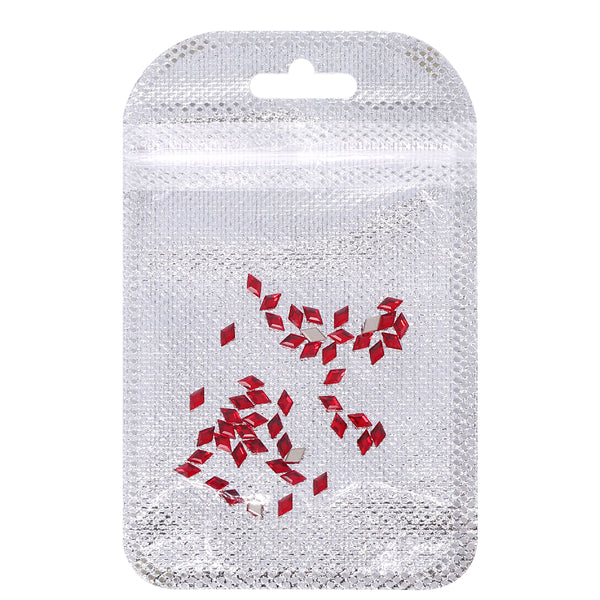 Rhombus Shape Multi Colors Small Size Glass Beveled Flat Back Fancy Rhinestones For Nail Art WholesaleRhinestone