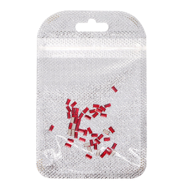 Rectangle Shape Multi Colors Small Size Glass Beveled Flat Back Fancy Rhinestones For Nail Art WholesaleRhinestone