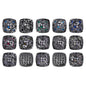 Mixed Colors Cushion Square Shape Hematite Plated High-Quality Sew-on Alloy Charms Inlaid Cubic Zirconia WholesaleRhinestone