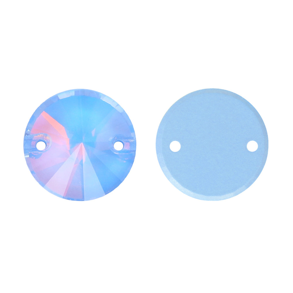 Light Sapphire AM Rivoli  Shape High Quality Glass Sew-on Rhinestones WholesaleRhinestone