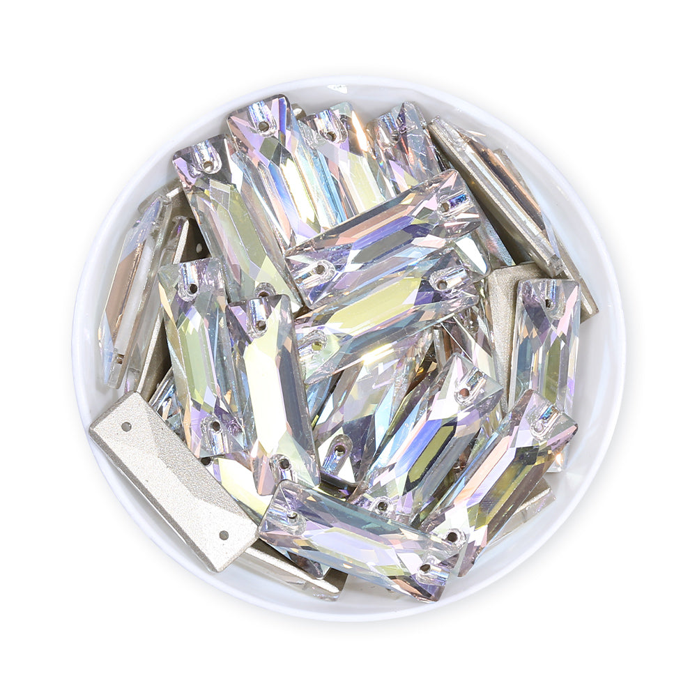 Crystal Transmission Cosmic Baguette Shape High Quality Glass Sew-on Rhinestones WholesaleRhinestone Główne zdjęcie produktu