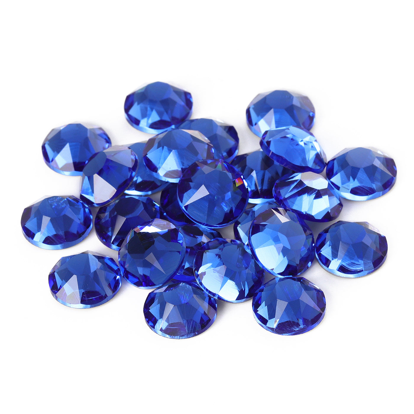 Light Sapphire XIRIUS Round Shape High Quality Glass Beveled Flat Back Rhinestones WholesaleRhinestone