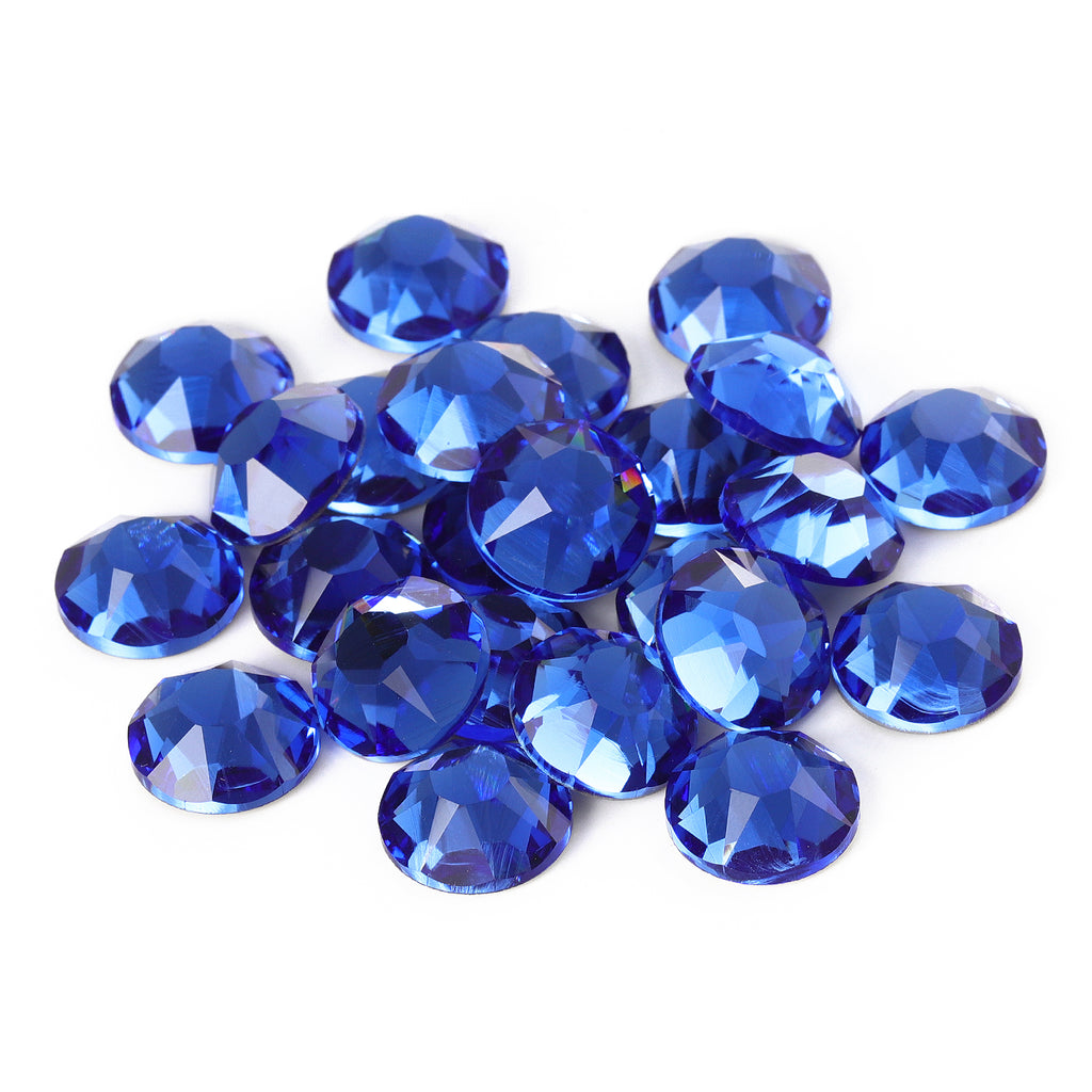 Light Sapphire XIRIUS Round Shape High Quality Glass Beveled Flat Back Rhinestones WholesaleRhinestone