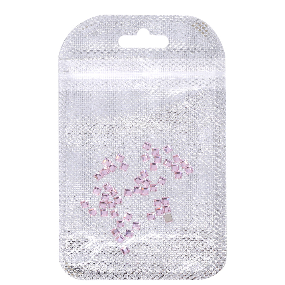 Square Shape Multi Colors Small Size Glass Beveled Flat Back Fancy Rhinestones For Nail Art WholesaleRhinestone