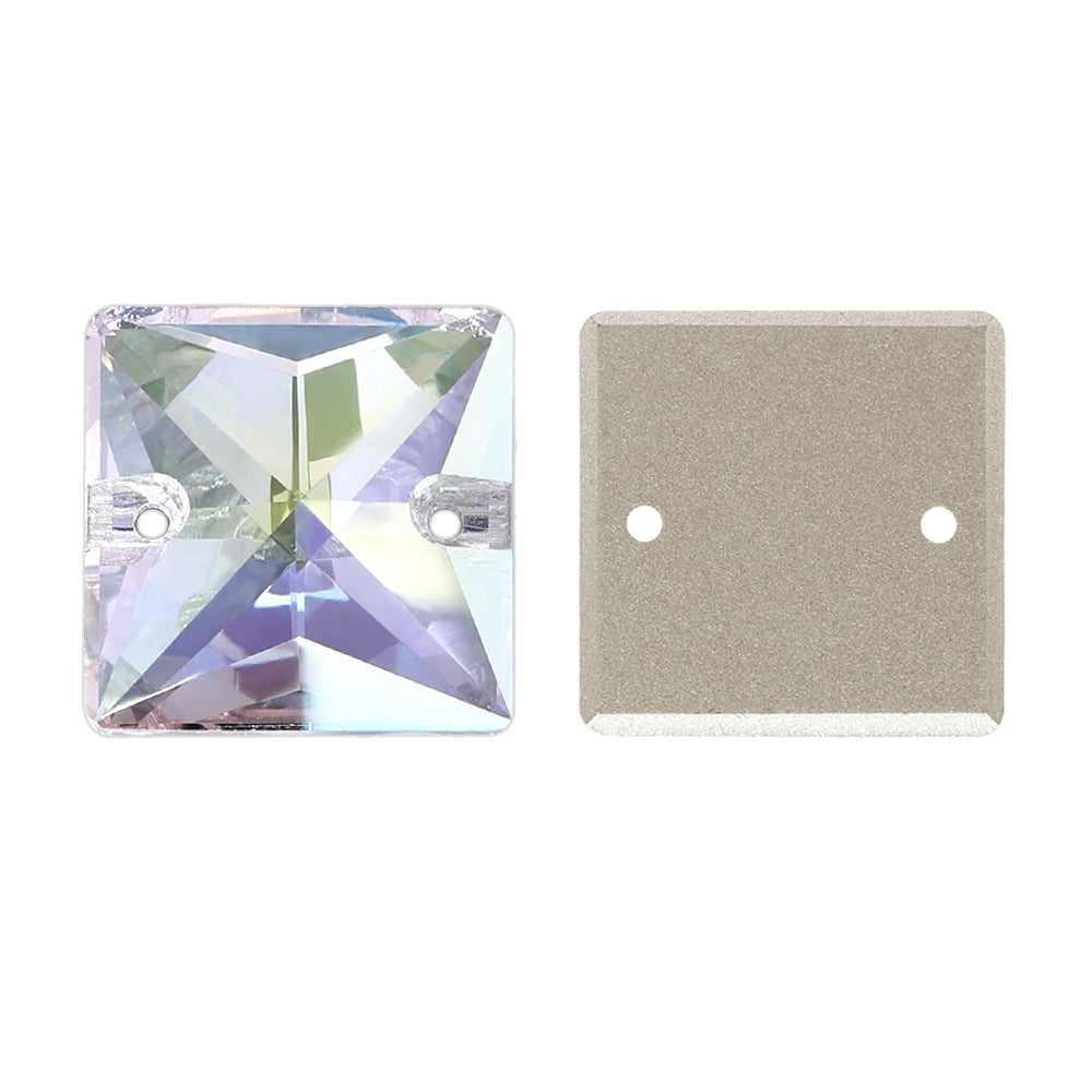 Crystal Transmission Square Shape High Quality Glass Sew-on Rhinestones Secondary image