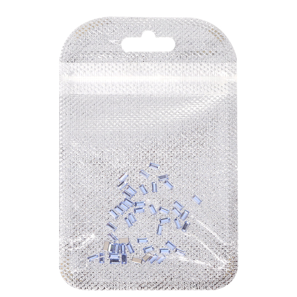 Rectangle Shape Multi Colors Small Size Glass Beveled Flat Back Fancy Rhinestones For Nail Art WholesaleRhinestone