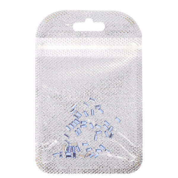 Rectangle Shape Multi Colors Small Size Glass Beveled Flat Back Fancy Rhinestones For Nail Art WholesaleRhinestone
