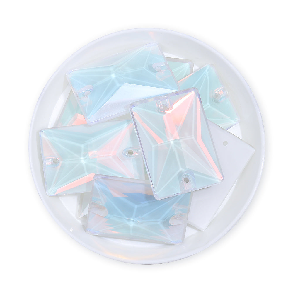 Crystal AM Rectangle Shape High Quality Glass Sew-on Rhinestones WholesaleRhinestone メイン画像
