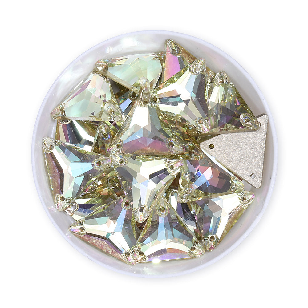 Luminous Green Triangle Shape High Quality Glass Sew-on Rhinestones WholesaleRhinestone Hauptbild