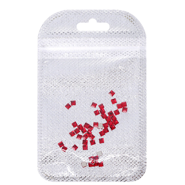 Square Shape Multi Colors Small Size Glass Beveled Flat Back Fancy Rhinestones For Nail Art WholesaleRhinestone