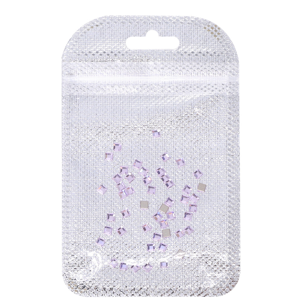 Square Shape Multi Colors Small Size Glass Beveled Flat Back Fancy Rhinestones For Nail Art WholesaleRhinestone