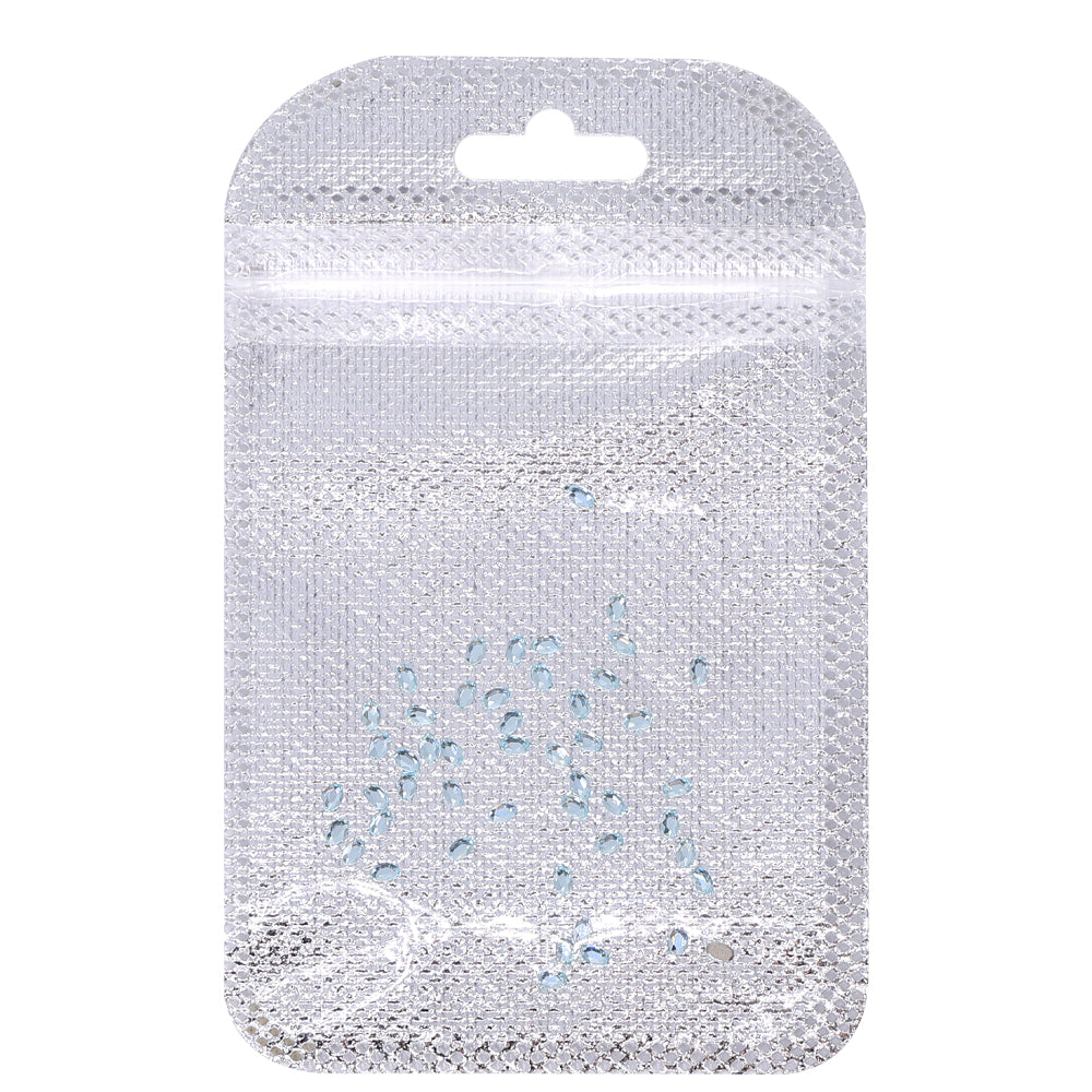 Oval Shape Multi Colors Small Size Glass Beveled Flat Back Fancy Rhinestones For Nail Art WholesaleRhinestone