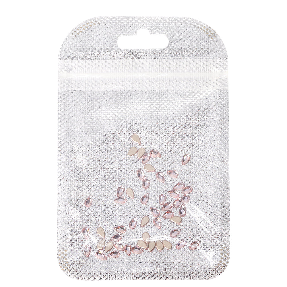 Raindrop Shape Multi Colors Small Size Glass Beveled Flat Back Fancy Rhinestones For Nail Art WholesaleRhinestone