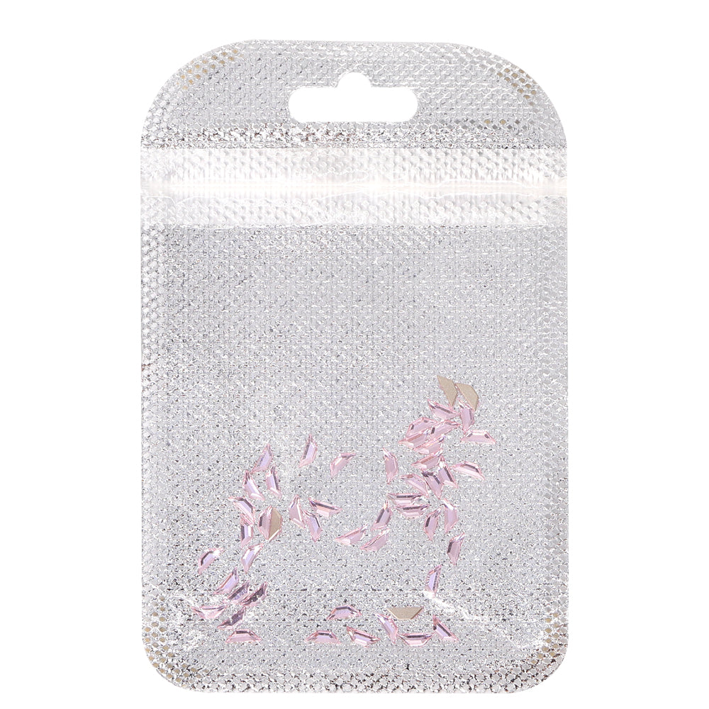 Trapeze Shape Multi Colors Small Size Glass Beveled Flat Back Fancy Rhinestones For Nail Art WholesaleRhinestone
