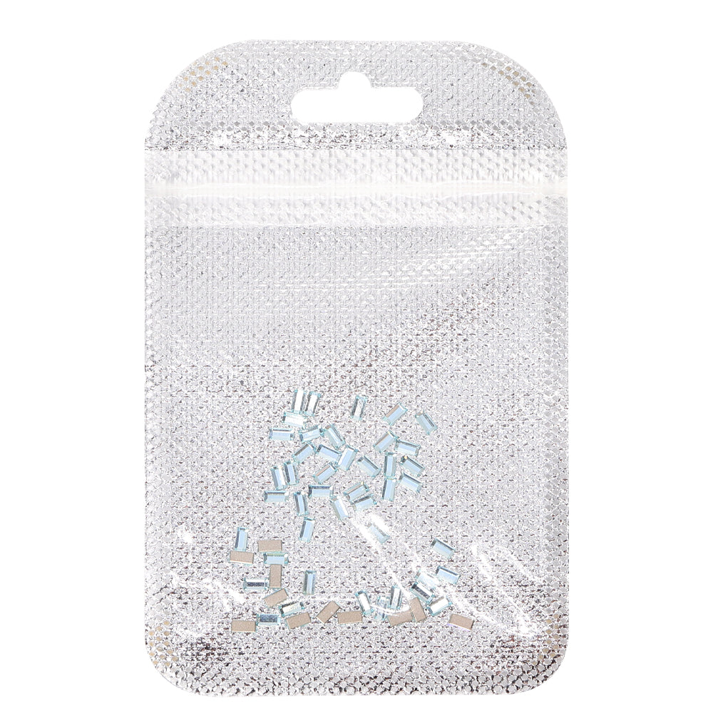 Rectangle Shape Multi Colors Small Size Glass Beveled Flat Back Fancy Rhinestones For Nail Art WholesaleRhinestone
