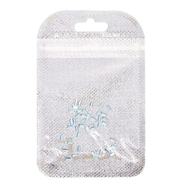 Rectangle Shape Multi Colors Small Size Glass Beveled Flat Back Fancy Rhinestones For Nail Art WholesaleRhinestone