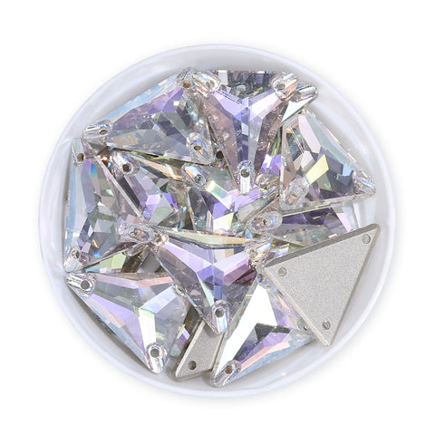 Slim Triangle Shape Crystal Transmission High Quality Glass Sew-on Rhinestones WholesaleRhinestone Pääkuva